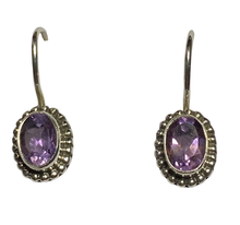 Load image into Gallery viewer, Amethyst sterling silver earrings ER138
