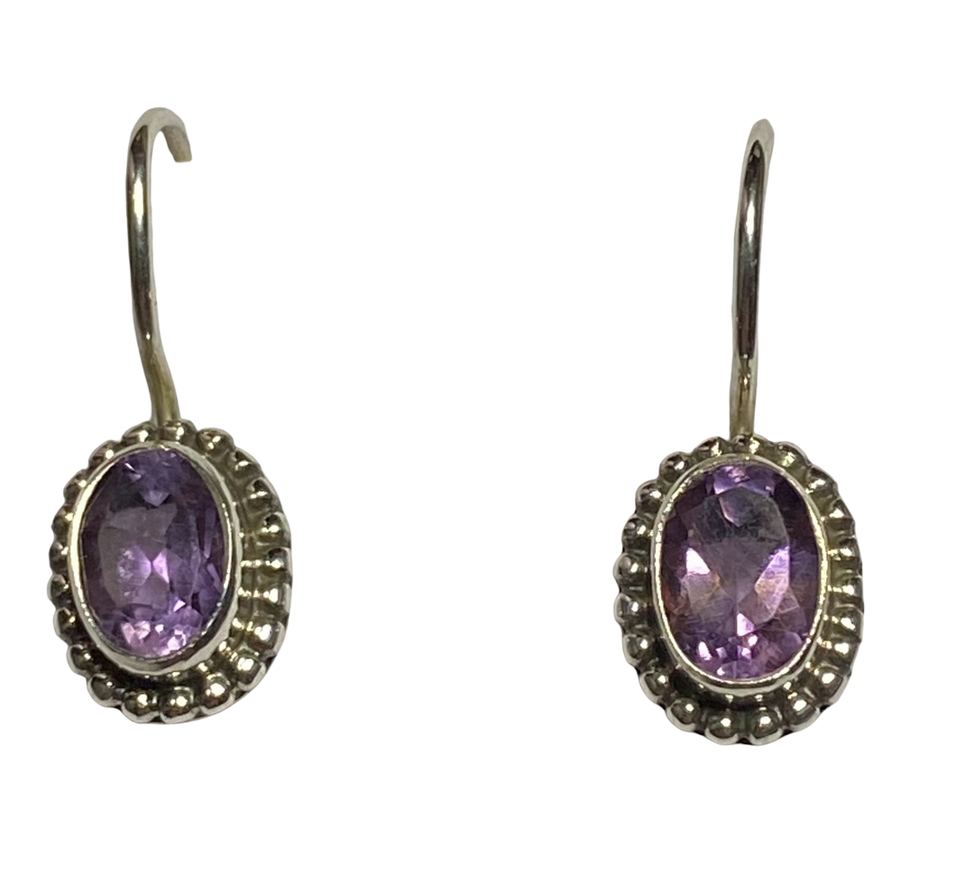 Amethyst sterling silver earrings ER138