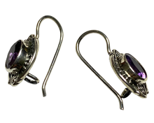 Load image into Gallery viewer, Amethyst sterling silver earrings ER137
