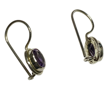 Load image into Gallery viewer, Amethyst sterling silver earrings ER139
