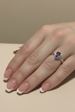 Load image into Gallery viewer, Amethyst Sterling silver ring sizes 5, 7, 9, 13, 14 (BR009)
