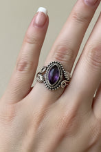 Load image into Gallery viewer, Amethyst Sterling silver ring sizes 5 (SS100)
