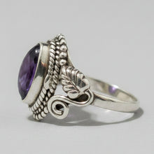 Load image into Gallery viewer, Amethyst Sterling silver ring sizes 5 (SS100)

