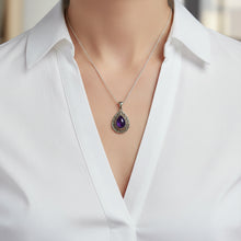 Load image into Gallery viewer, Amethyst sterling silver pendant PN39
