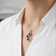 Load image into Gallery viewer, Amethyst sterling silver pendant PN44
