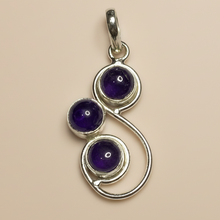 Load image into Gallery viewer, Amethyst sterling silver pendant PN44
