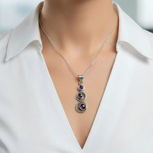 Load image into Gallery viewer, Amethyst sterling silver pendant PN51
