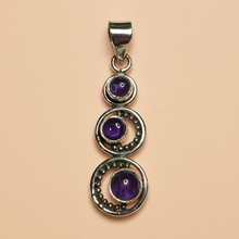 Load image into Gallery viewer, Amethyst sterling silver pendant PN51

