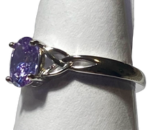 Load image into Gallery viewer, Sterling Silver - Purple Celtic ring.  Sizes  4, 9, 11.  SS232
