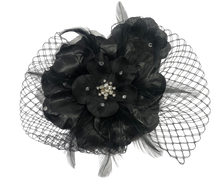 Load image into Gallery viewer, Stunning Black Fascinator        (FS127)
