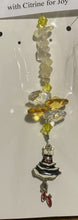 Load image into Gallery viewer, Ballet Suncatcher decorated with citrine gemstones CH253
