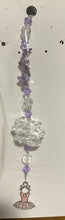 Load image into Gallery viewer, Ballet Dress Pink Suncatcher decorated with garnet gemstones CH313
