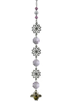 Load image into Gallery viewer, Bee &amp; Flower Crystal Suncatcher CH60
