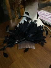 Load image into Gallery viewer, Stunning Black Feather Fascinator. FS143
