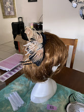 Load image into Gallery viewer, Stunning Black &amp; Brown Feather Fascinator FS211
