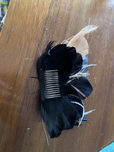 Load image into Gallery viewer, Stunning Black &amp; Brown Feather Fascinator FS211
