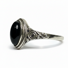 Load image into Gallery viewer, Black Onyx Sterling Silver ring size   4, 12    BR045
