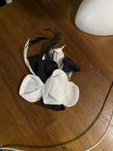 Load image into Gallery viewer, Stunning Black &amp; White Fascinator. FS048
