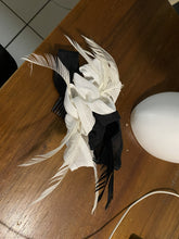 Load image into Gallery viewer, Stunning Black &amp; White Fascinator. FS055
