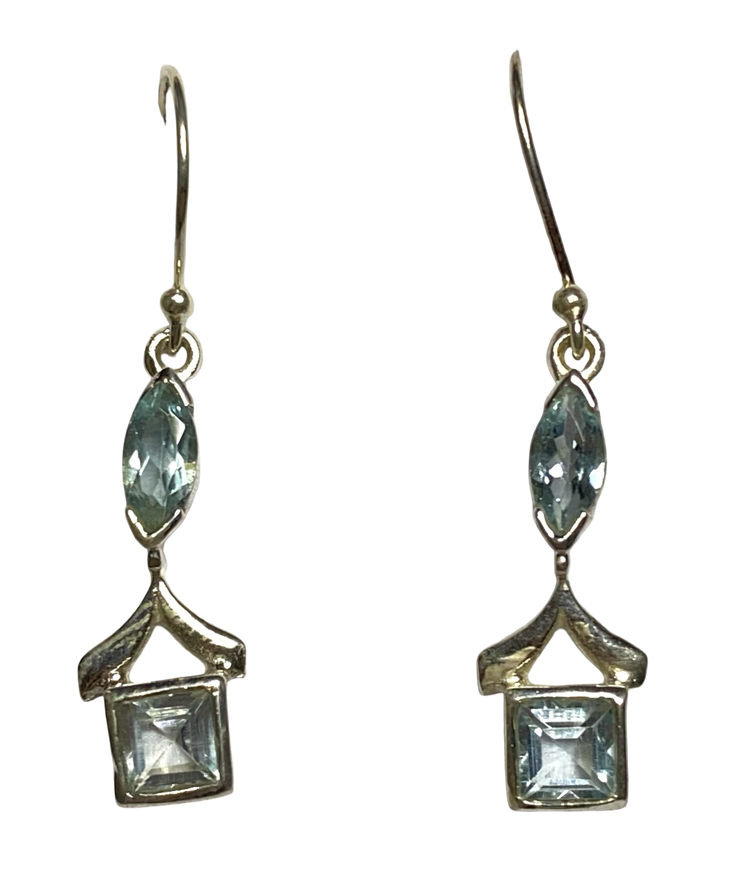 Blue Topaz sterling silver earrings ER127
