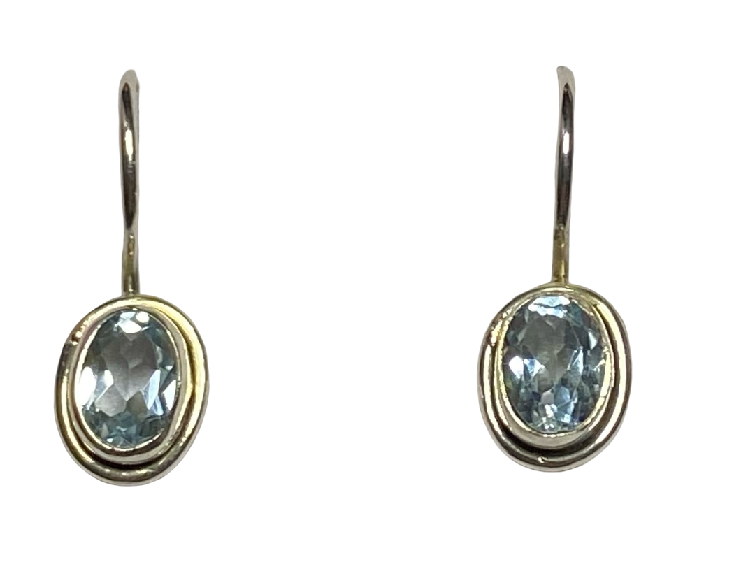 Blue Topaz sterling silver earrings ER128