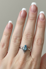 Load image into Gallery viewer, Blue Topaz Sterling silver ring sizes 3, 4, 5, 8, 9, 11, 13, 14 (BR028)
