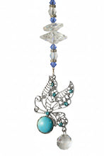Load image into Gallery viewer, Butterfly Crystal Suncatcher decorated with Lapis Lazuli  CH1
