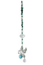 Load image into Gallery viewer, Butterfly Crystal Suncatcher decorated with Lapis Lazuli  CH1
