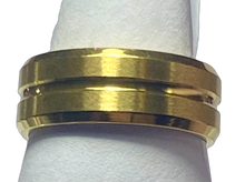 Load image into Gallery viewer, Stainless Steel - Gold ring. Sizes 6, 7, 8, 9, 10, 11, 12, 14  RW217
