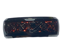 Load image into Gallery viewer, Stainless Steel - Black with red pattern ring.  Sizes  5, 6, 7, 8, 9, 10, 11, 12, 13, 14. RW249
