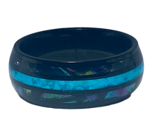 Load image into Gallery viewer, Stainless Steel -Black blue shell  size 6, 7, 8, 9, 10, 11, 12, 13 RW210
