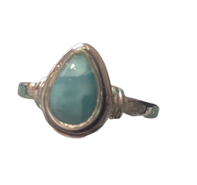 Load image into Gallery viewer, Larimar Sterling silver ring sizes 3, 13, 14 (BR011)
