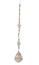 Load image into Gallery viewer, Deluxe Starburst Crystal Suncatcher decorated with moonstone gemstones CH346
