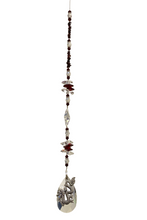 Load image into Gallery viewer, Deluxe Dragon Crystal Suncatcher decorated with Garnet gemstones CH356
