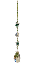 Load image into Gallery viewer, Deluxe Frog Crystal Suncatcher decorated with Peridot gemstones CH357
