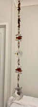 Load image into Gallery viewer, Angel Crystal Suncatcher decorated with tigers eye gemstones CH361
