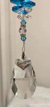 Load image into Gallery viewer, Daughter Crystal Suncatcher decorated with turquoise gemstones CH364
