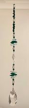 Load image into Gallery viewer, Special Nan Crystal Suncatcher decorated with malachite gemstones CH365

