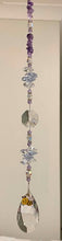 Load image into Gallery viewer, Bee Suncatcher decorated with amethyst gemstones CH367
