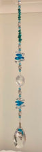 Load image into Gallery viewer, Dolphin Suncatcher decorated with turquoise gemstones CH369

