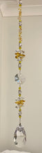 Load image into Gallery viewer, Mother Crystal Suncatcher decorated with malachite gemstones CH371
