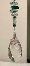 Load image into Gallery viewer, Friend Crystal Suncatcher decorated with malachite gemstones CH373
