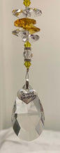 Load image into Gallery viewer, Grand Daughter Crystal Suncatcher decorated with citrine gemstones CH376
