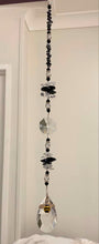 Load image into Gallery viewer, Bee Suncatcher decorated with snowflake obsidian gemstones CH377
