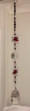 Load image into Gallery viewer, Mom - you are the Heart of this Family Crystal Suncatcher decorated with garnet gemstones CH378
