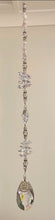Load image into Gallery viewer, A Family's Love is Forever Crystal Suncatcher decorated with Moonstone gemstones CH380
