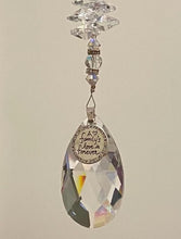 Load image into Gallery viewer, A Family's Love is Forever Crystal Suncatcher decorated with Moonstone gemstones CH380
