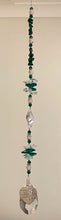 Load image into Gallery viewer, Mother and Daughter Forever Crystal Suncatcher decorated with malachite gemstones CH381
