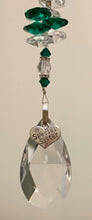 Load image into Gallery viewer, Special Sister Crystal Suncatcher decorated with Malachite gemstones CH385
