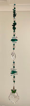 Load image into Gallery viewer, Butterfly Suncatcher decorated with malachite gemstones CH386
